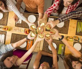 Friends having a toast Stock Photo 01