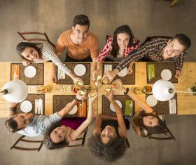 Friends having a toast Stock Photo 02
