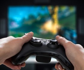 Game handle close up Stock Photo 03