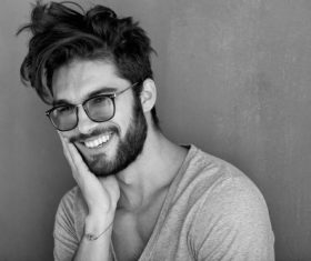 Glamour male smile Stock Photo 05