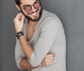 Glamour male smile Stock Photo 06