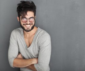 Glamour male smile Stock Photo 09