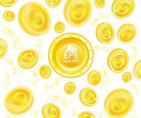 Golden coins shiny background vector 03