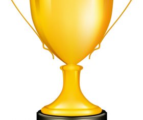 Golden cup trophy illustration vector 08