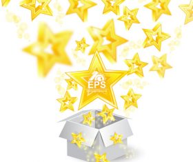 Golden stars shiny background vector 02