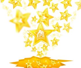 Golden stars shiny background vector 04