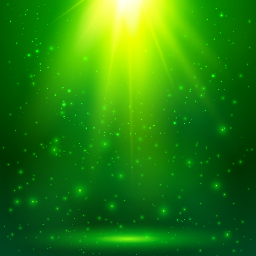 Green cosmic vector background