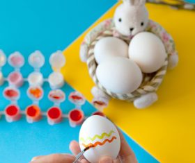 Hand painted Easter eggs Stock Photo 01