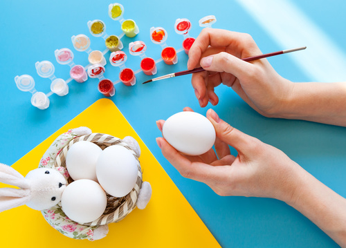 Hand painted Easter eggs Stock Photo 04