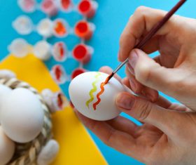 Hand painted Easter eggs Stock Photo 05