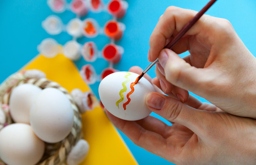 Hand painted Easter eggs Stock Photo 05