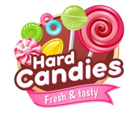 Hard candies labels vectors