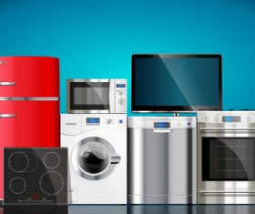 Electrical appliances for the kitchen 02 Vector Image