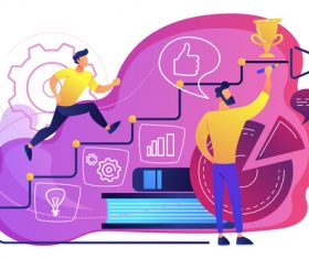 Internet technologies flat template vector material 02