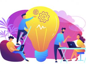 Internet technologies flat template vector material 05