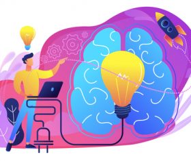 Internet technologies flat template vector material 06