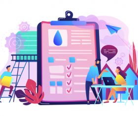 Internet technologies flat template vector material 09