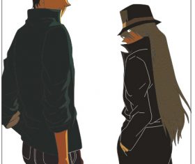 Japanese cartoon character vector