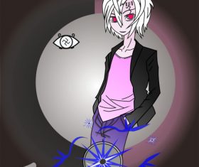 Japanese style cartoon characters vector