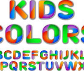 Kids colorful alphaber vector