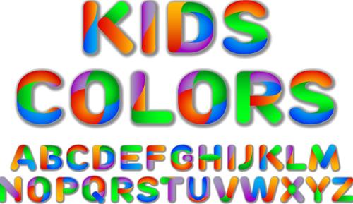 Kids colorful alphaber vector