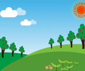 Landscape illustration vector