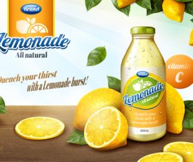 Lemonade poster vector material