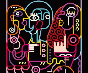 Linear painting vector 01