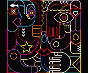 Linear painting vector 02