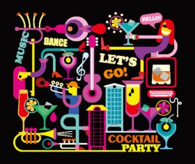 Linear painting vector 06