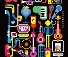 Linear painting vector 07