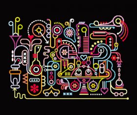 Linear painting vector 10