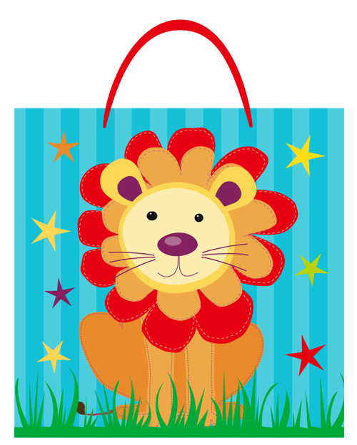 Lion grass tote vector