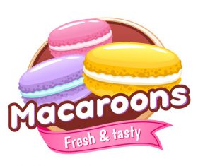 Macaroons labels vectors