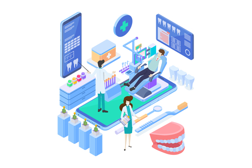 Medical Isometric flat template vector 01