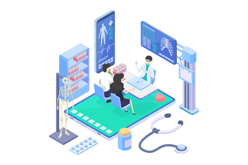 Medical Isometric flat template vector 02