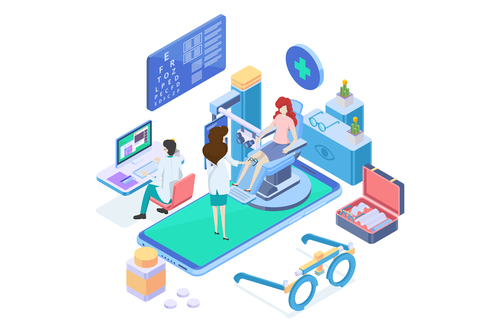 Medical Isometric flat template vector 04