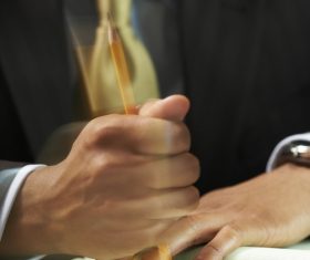 Men modify data Stock Photo