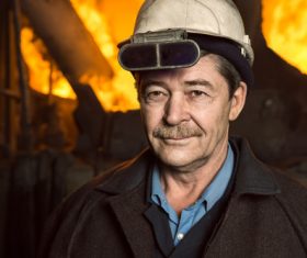 Metal factory worker Stock Photo
