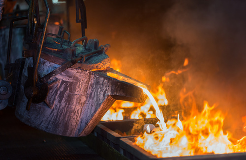 Metallurgical blast furnace Stock Photo 01