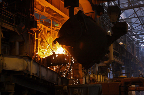 Metallurgical blast furnace Stock Photo 03