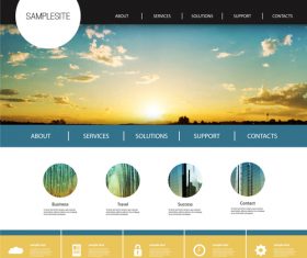 Modern city website vector template