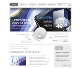 Modern shopping website vector