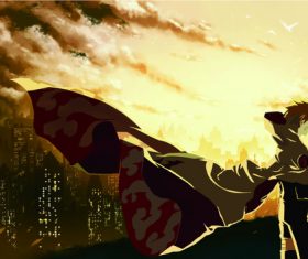 Naruto cartoon characters vector