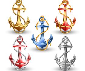 Premium Vector  Set of nautical marine and marine anchor creative