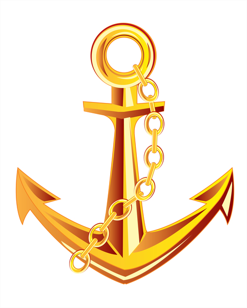 Nautical Anchor illustration design vector 02