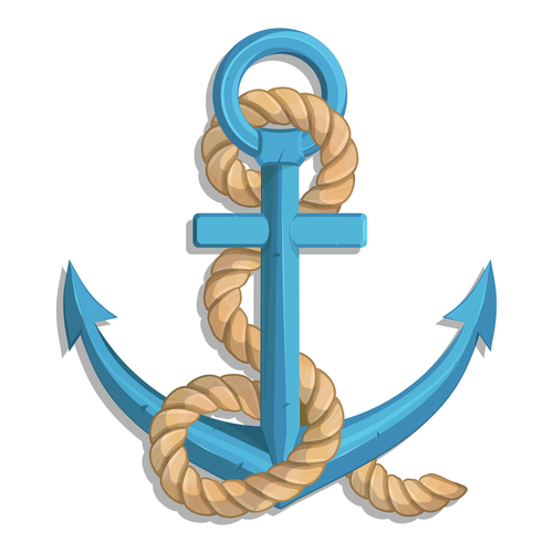 Nautical Anchor illustration design vector 03