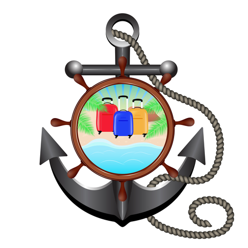 Nautical Anchor illustration design vector 08