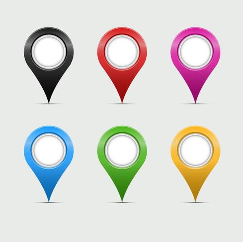 Navigation maps positioning icons vector set 03