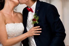 Newly married couple Stock Photo